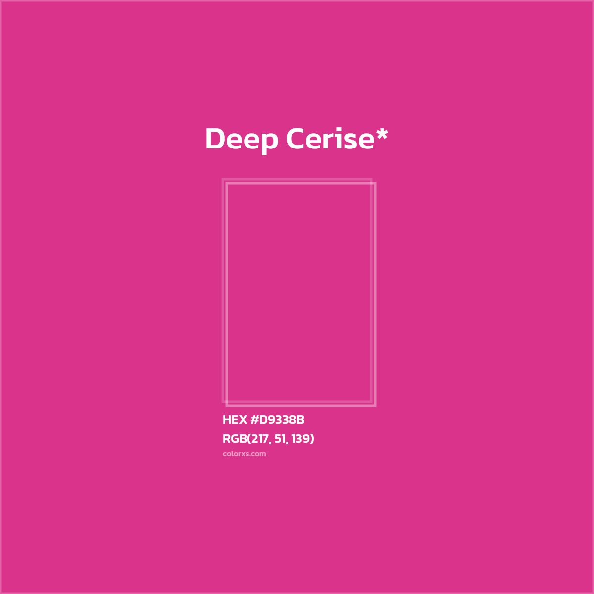 HEX #D9338B Color Name, Color Code, Palettes, Similar Paints, Images