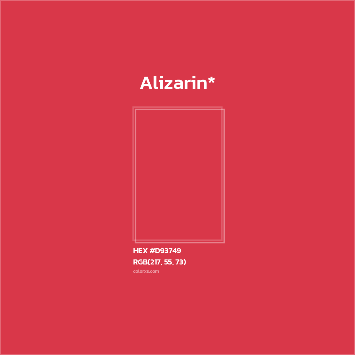 HEX #D93749 Color Name, Color Code, Palettes, Similar Paints, Images