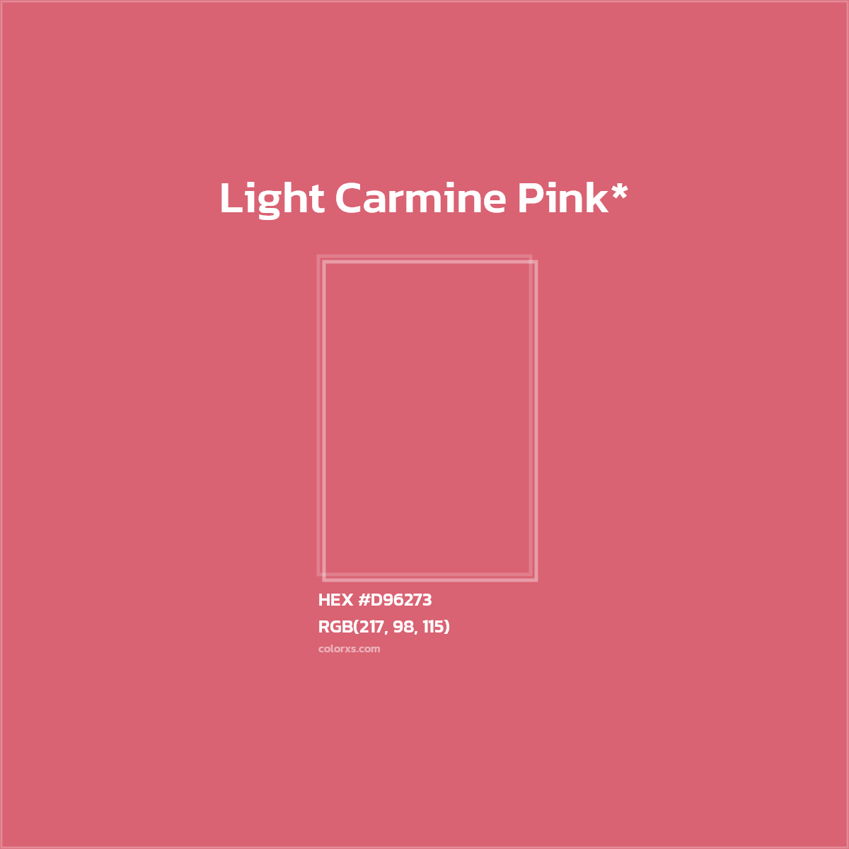 HEX #D96273 Color Name, Color Code, Palettes, Similar Paints, Images