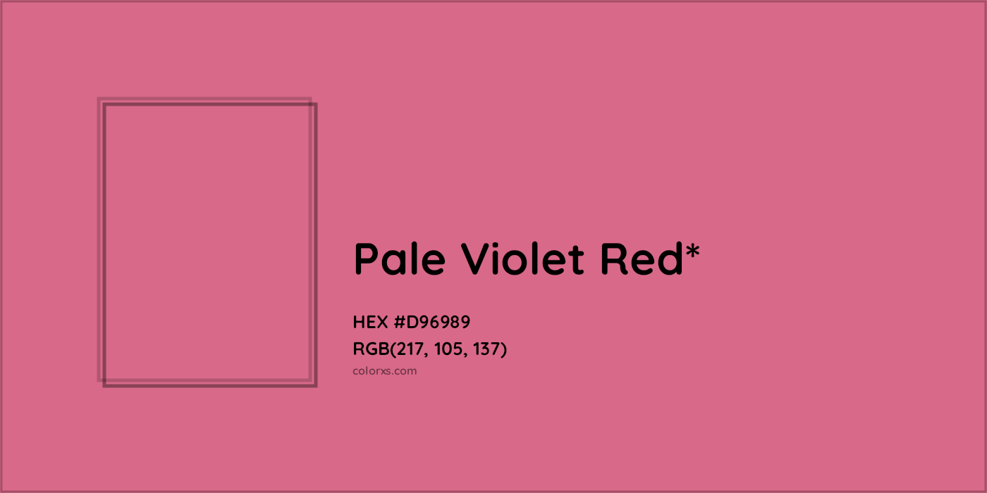 HEX #D96989 Color Name, Color Code, Palettes, Similar Paints, Images