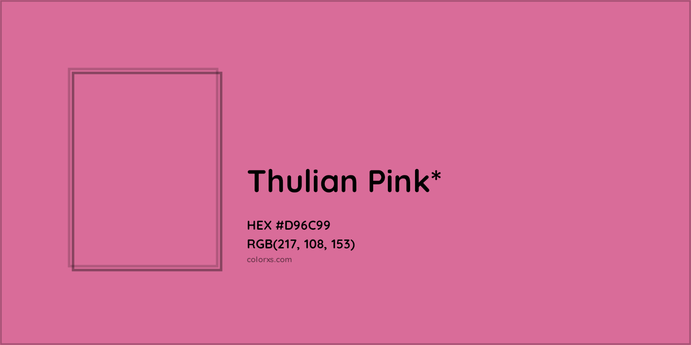 HEX #D96C99 Color Name, Color Code, Palettes, Similar Paints, Images