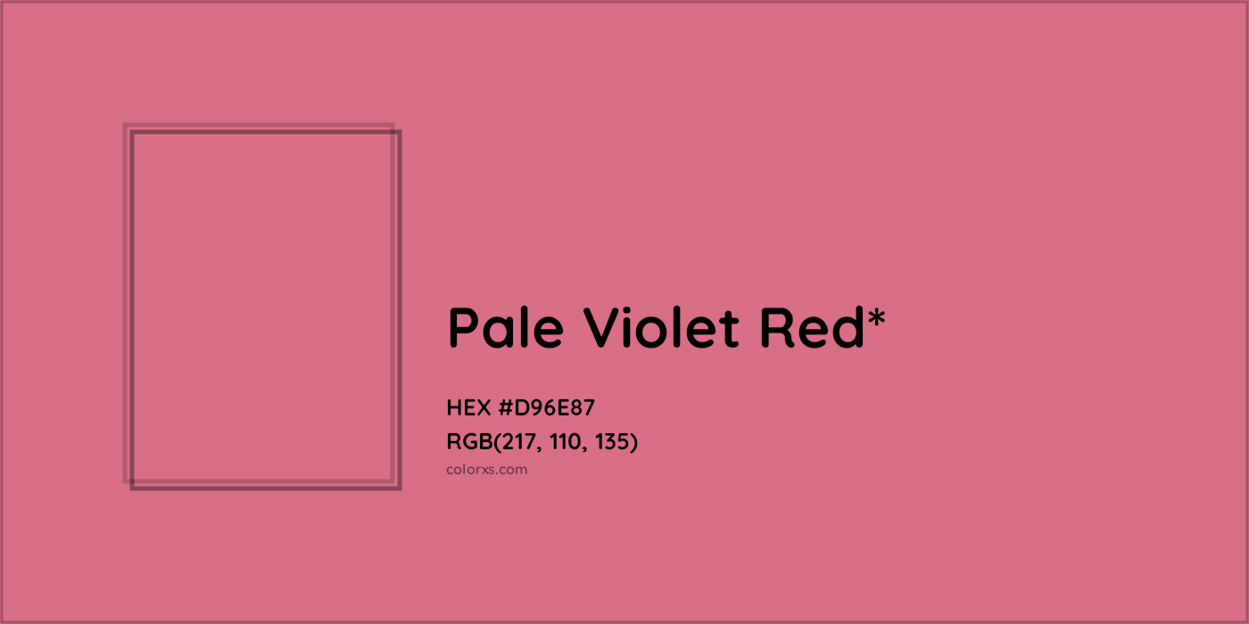 HEX #D96E87 Color Name, Color Code, Palettes, Similar Paints, Images