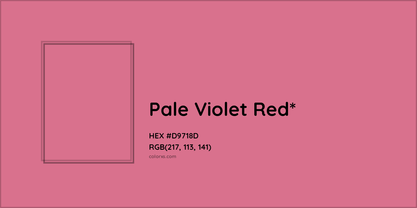 HEX #D9718D Color Name, Color Code, Palettes, Similar Paints, Images