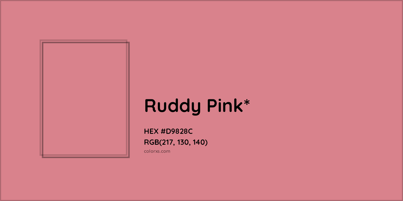 HEX #D9828C Color Name, Color Code, Palettes, Similar Paints, Images