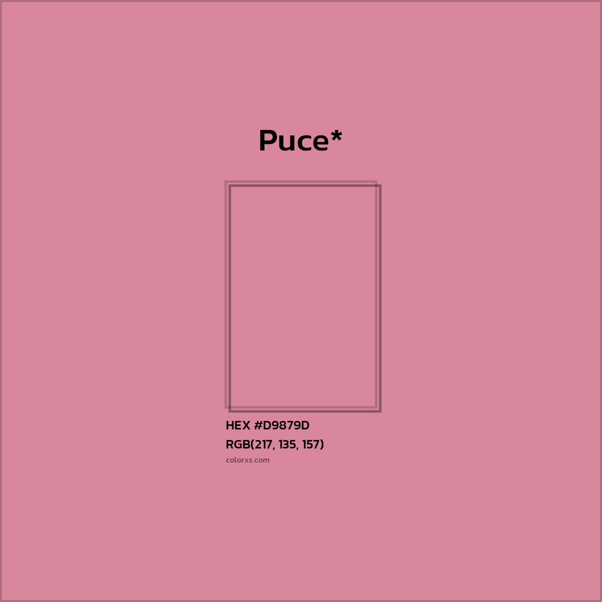 HEX #D9879D Color Name, Color Code, Palettes, Similar Paints, Images
