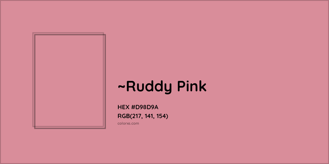 HEX #D98D9A Color Name, Color Code, Palettes, Similar Paints, Images