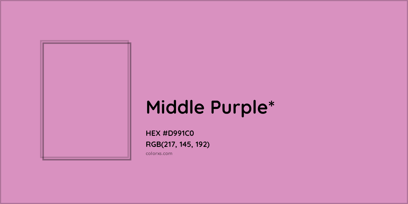 HEX #D991C0 Color Name, Color Code, Palettes, Similar Paints, Images