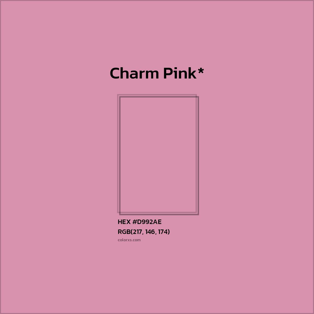 HEX #D992AE Color Name, Color Code, Palettes, Similar Paints, Images