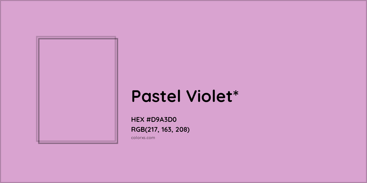 HEX #D9A3D0 Color Name, Color Code, Palettes, Similar Paints, Images