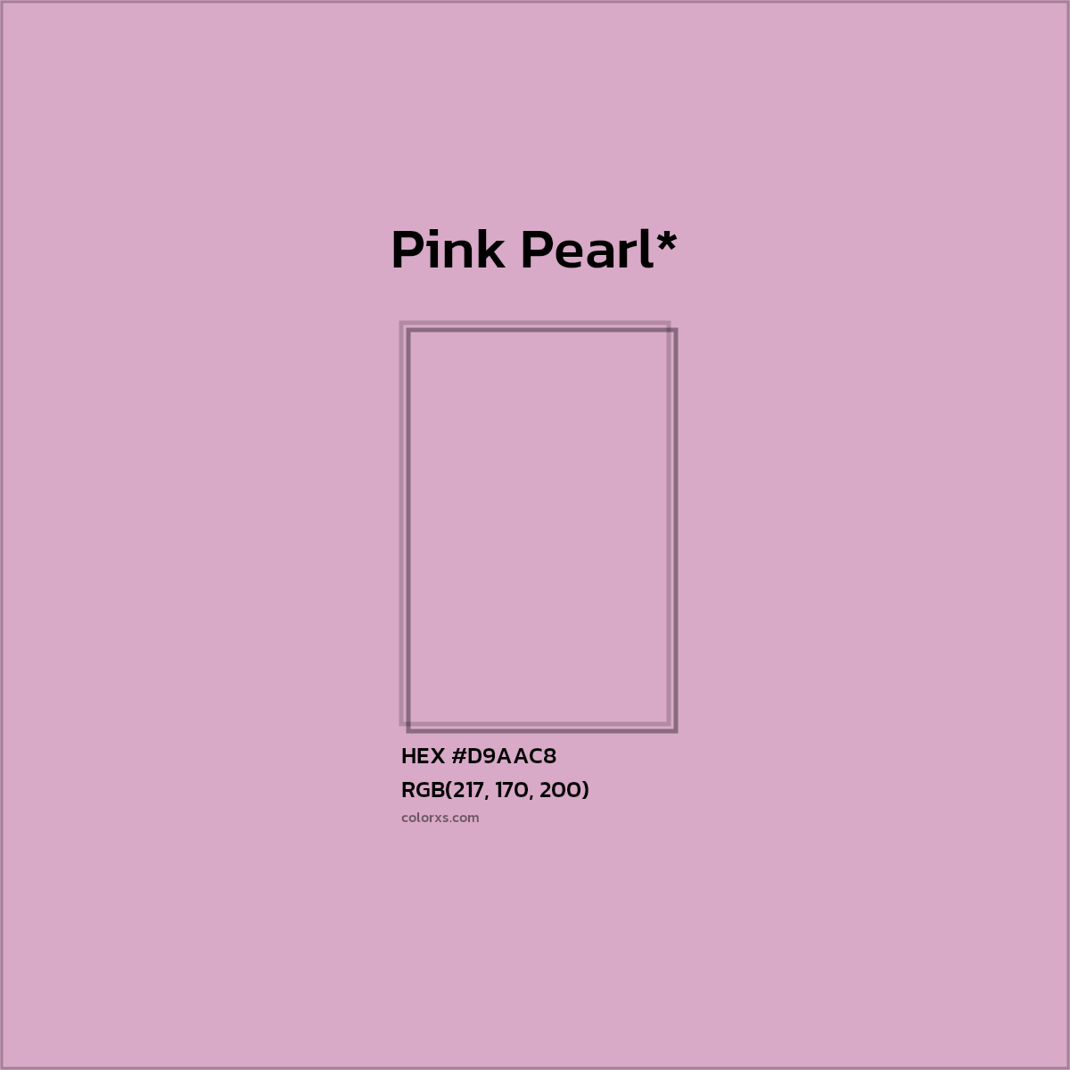 HEX #D9AAC8 Color Name, Color Code, Palettes, Similar Paints, Images