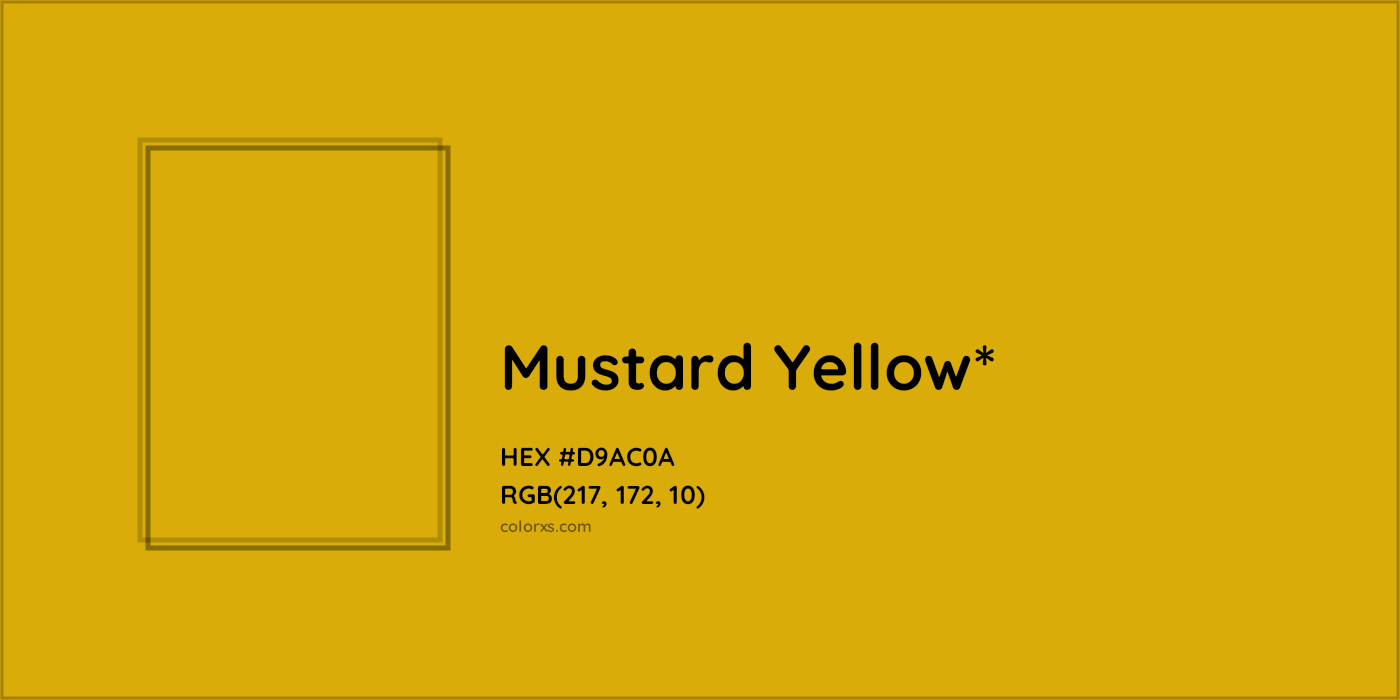 HEX #D9AC0A Color Name, Color Code, Palettes, Similar Paints, Images