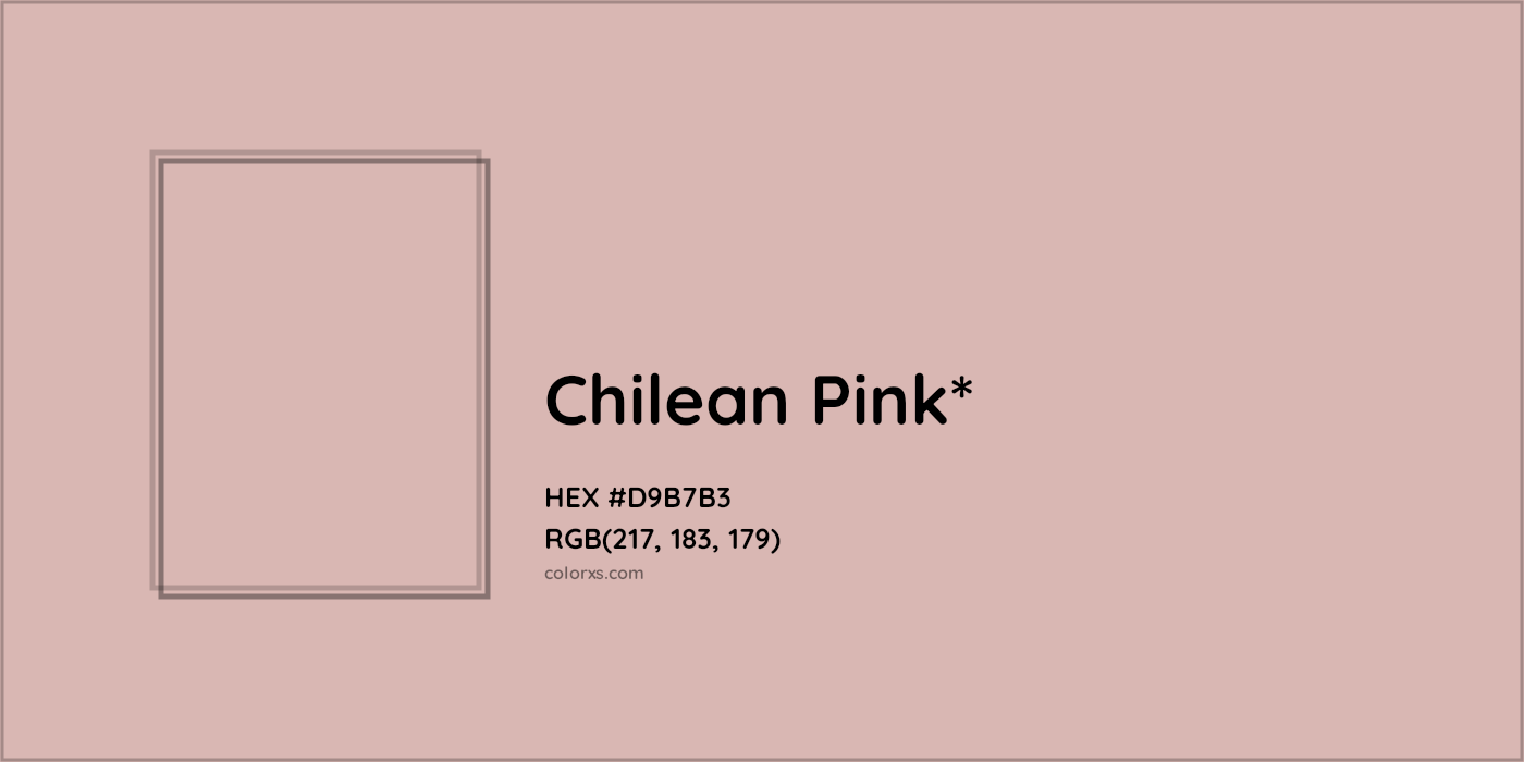 HEX #D9B7B3 Color Name, Color Code, Palettes, Similar Paints, Images