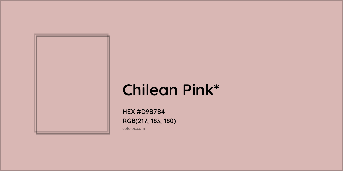 HEX #D9B7B4 Color Name, Color Code, Palettes, Similar Paints, Images