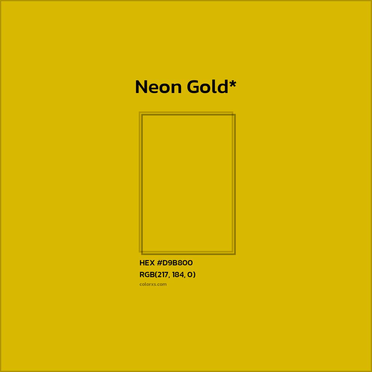HEX #D9B800 Color Name, Color Code, Palettes, Similar Paints, Images