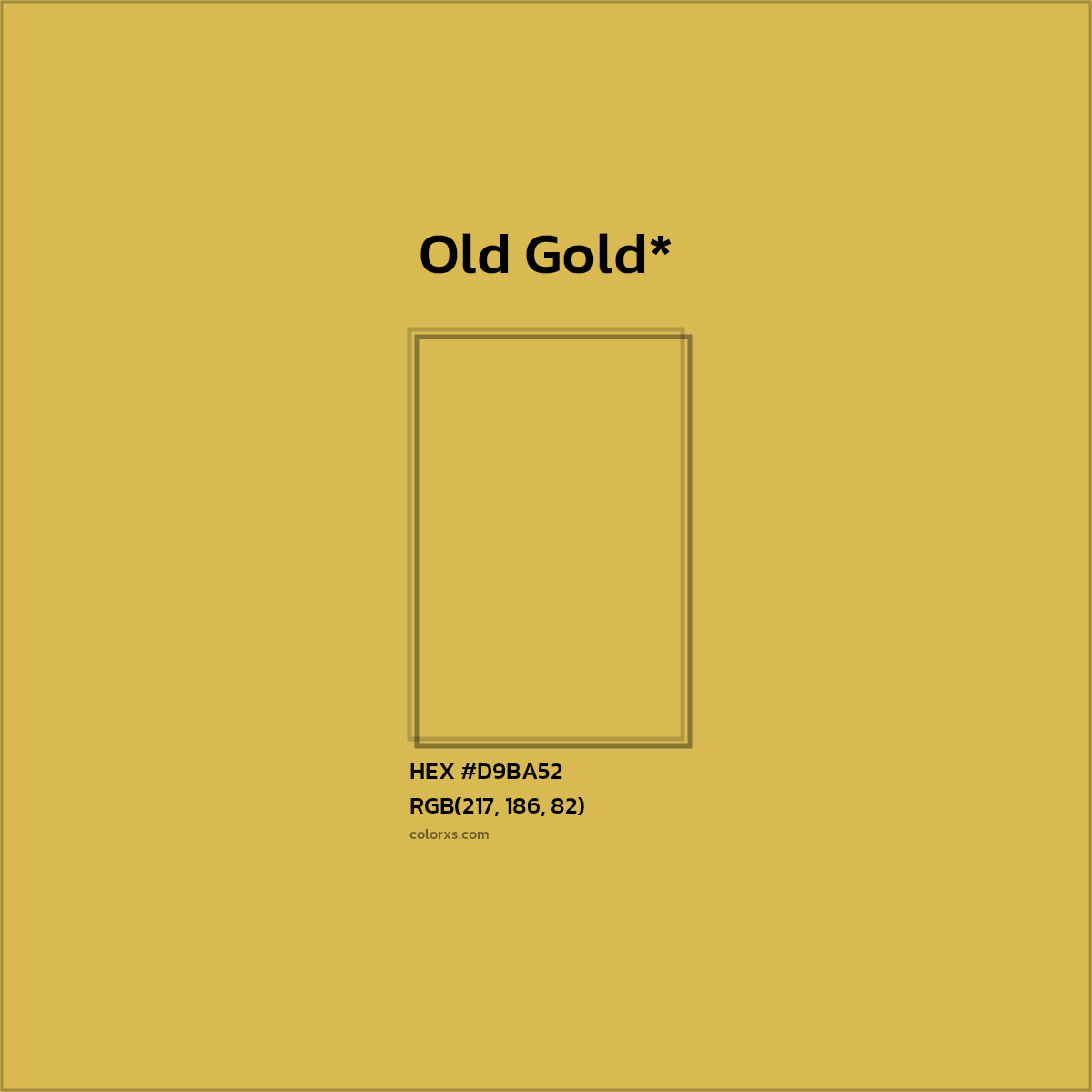 HEX #D9BA52 Color Name, Color Code, Palettes, Similar Paints, Images