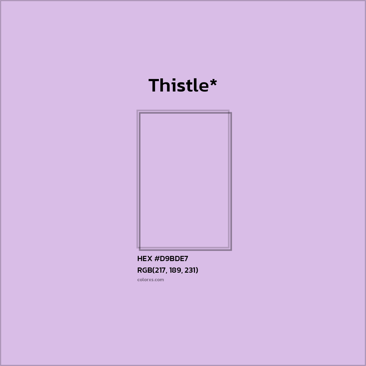 HEX #D9BDE7 Color Name, Color Code, Palettes, Similar Paints, Images