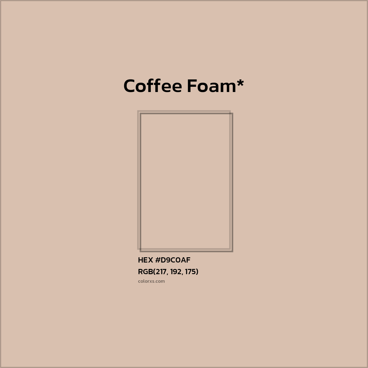 HEX #D9C0AF Color Name, Color Code, Palettes, Similar Paints, Images