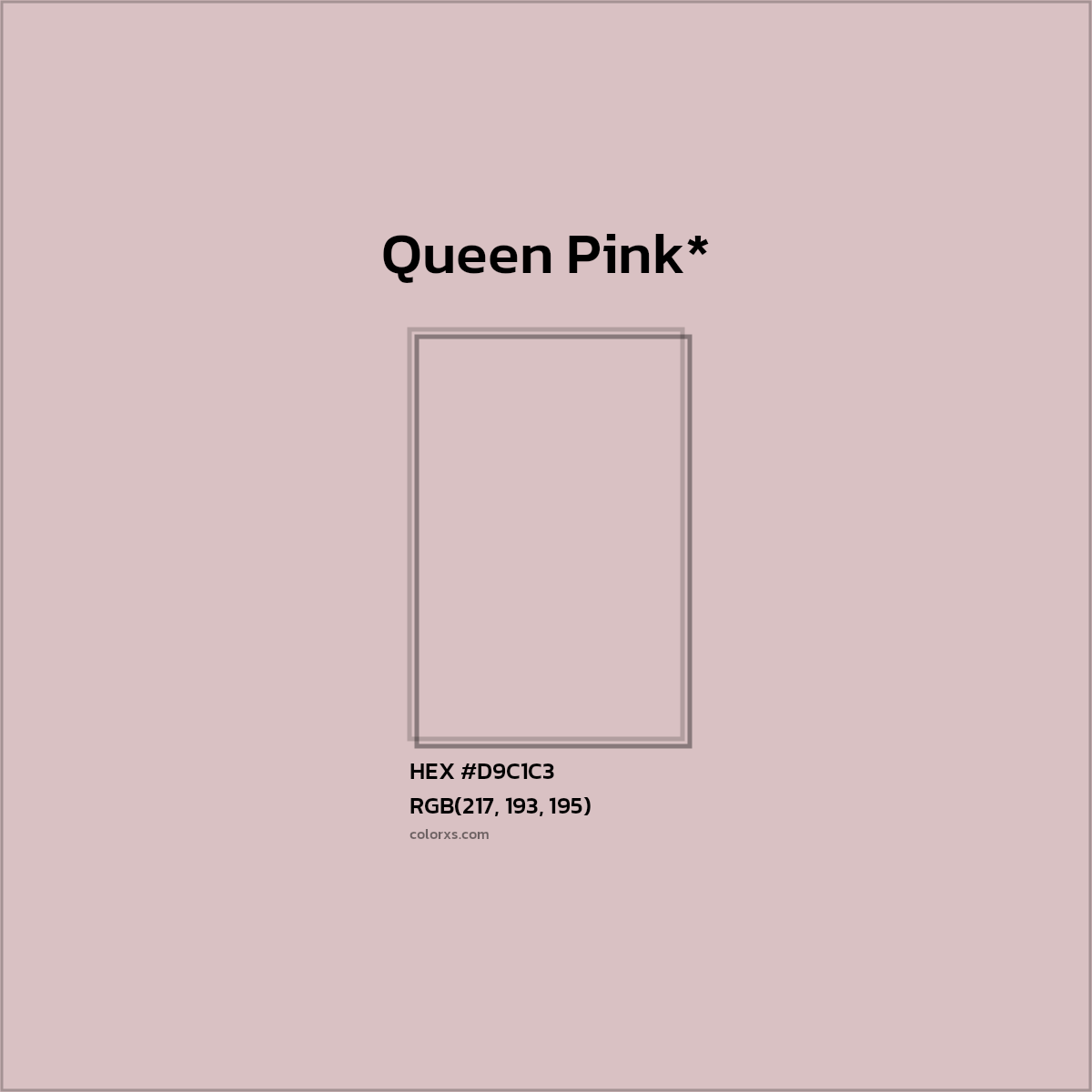 HEX #D9C1C3 Color Name, Color Code, Palettes, Similar Paints, Images