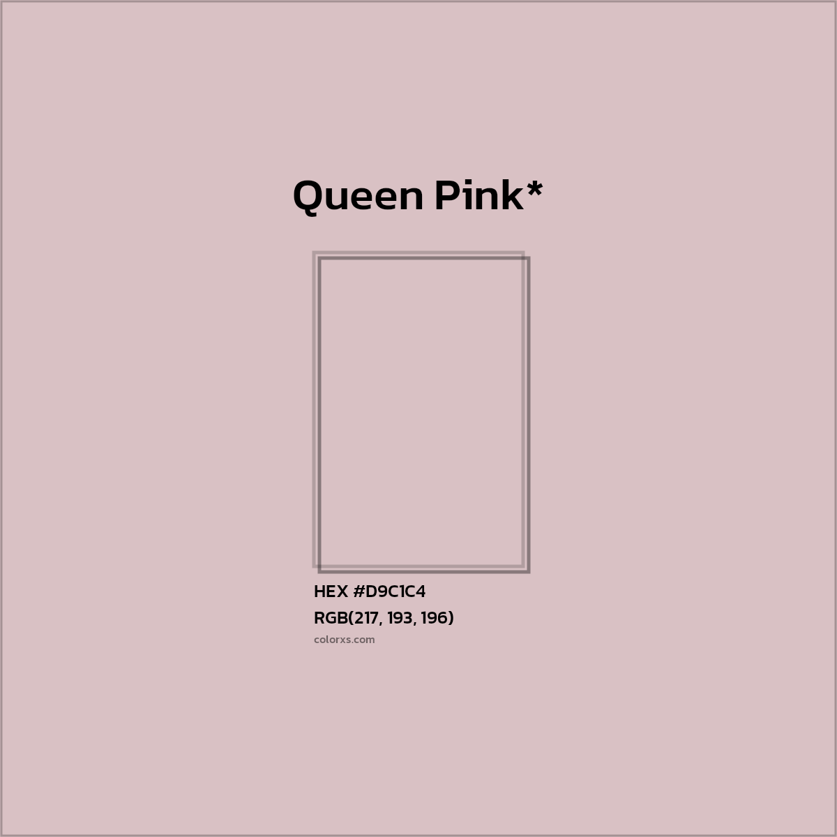 HEX #D9C1C4 Color Name, Color Code, Palettes, Similar Paints, Images