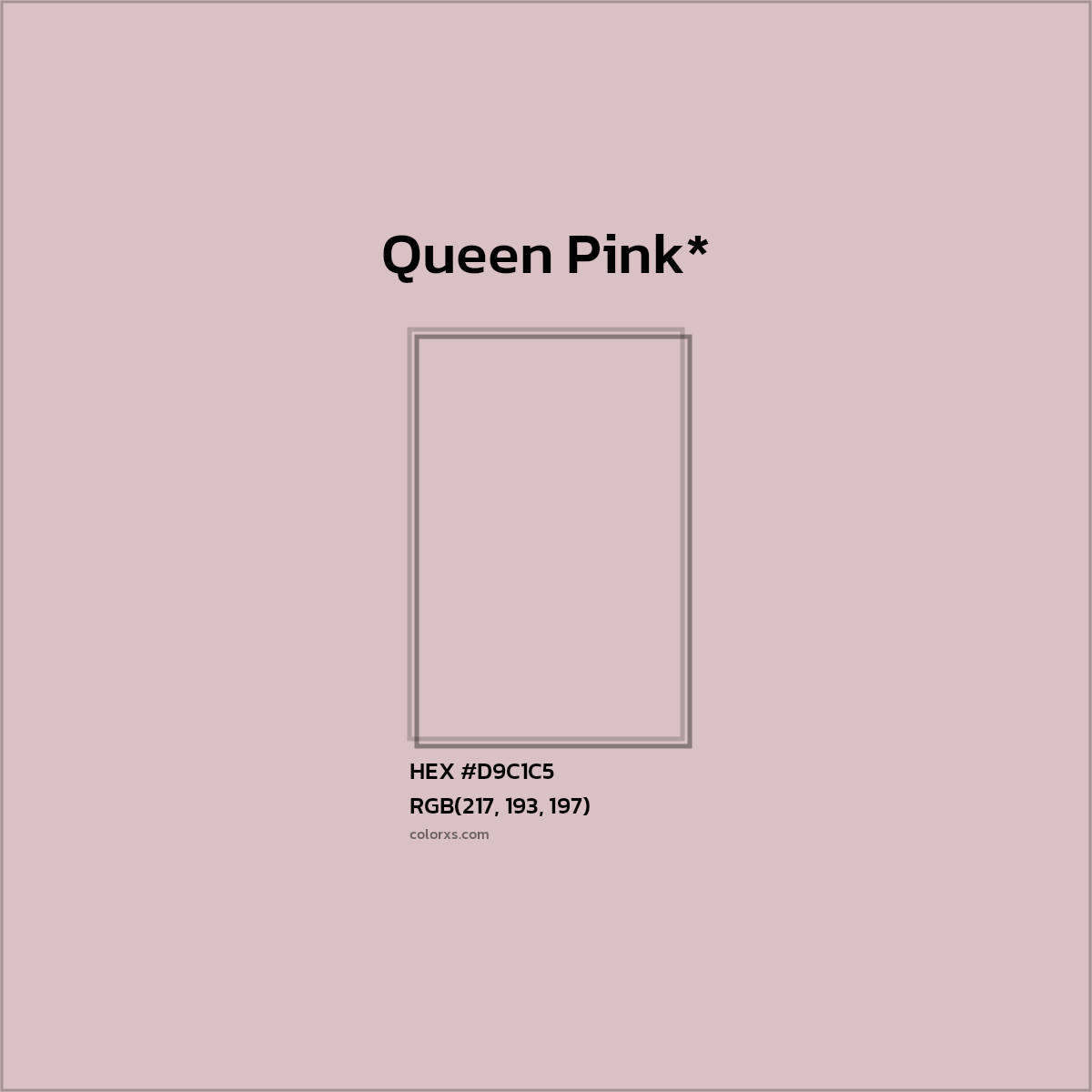HEX #D9C1C5 Color Name, Color Code, Palettes, Similar Paints, Images