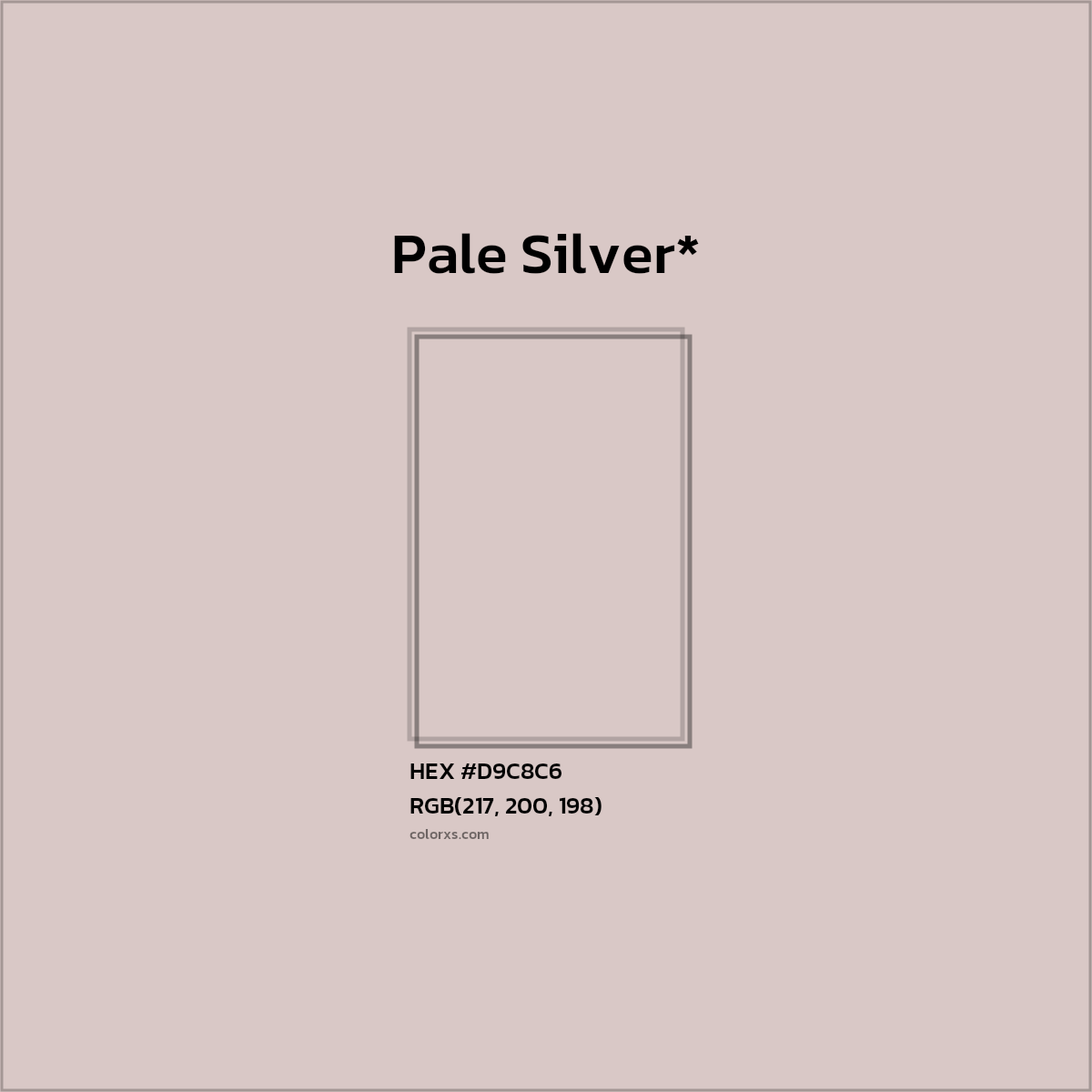 HEX #D9C8C6 Color Name, Color Code, Palettes, Similar Paints, Images