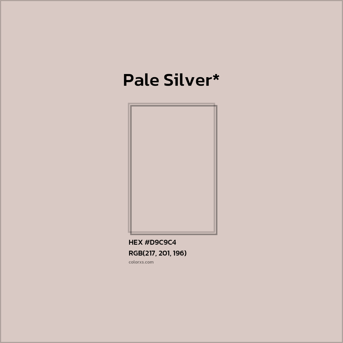 HEX #D9C9C4 Color Name, Color Code, Palettes, Similar Paints, Images