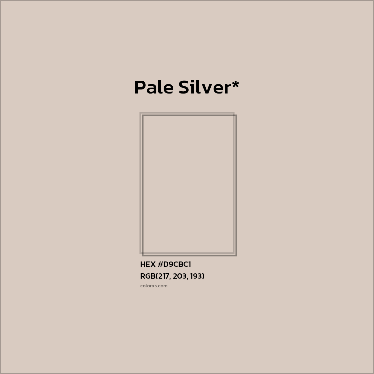 HEX #D9CBC1 Color Name, Color Code, Palettes, Similar Paints, Images