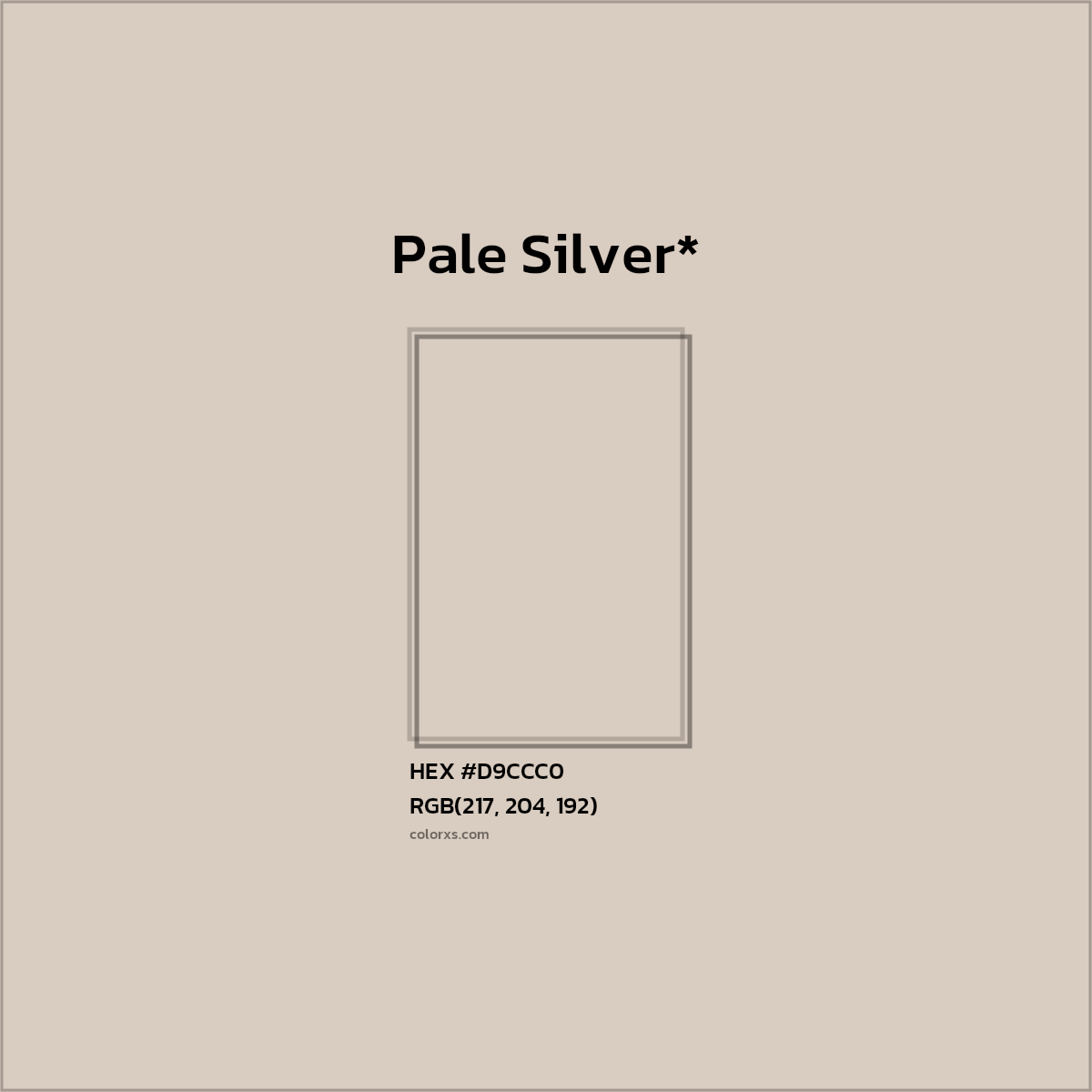 HEX #D9CCC0 Color Name, Color Code, Palettes, Similar Paints, Images