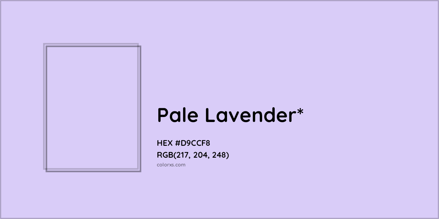 HEX #D9CCF8 Color Name, Color Code, Palettes, Similar Paints, Images