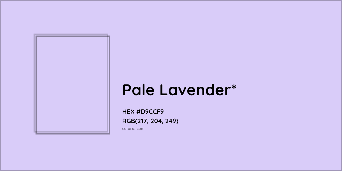 HEX #D9CCF9 Color Name, Color Code, Palettes, Similar Paints, Images