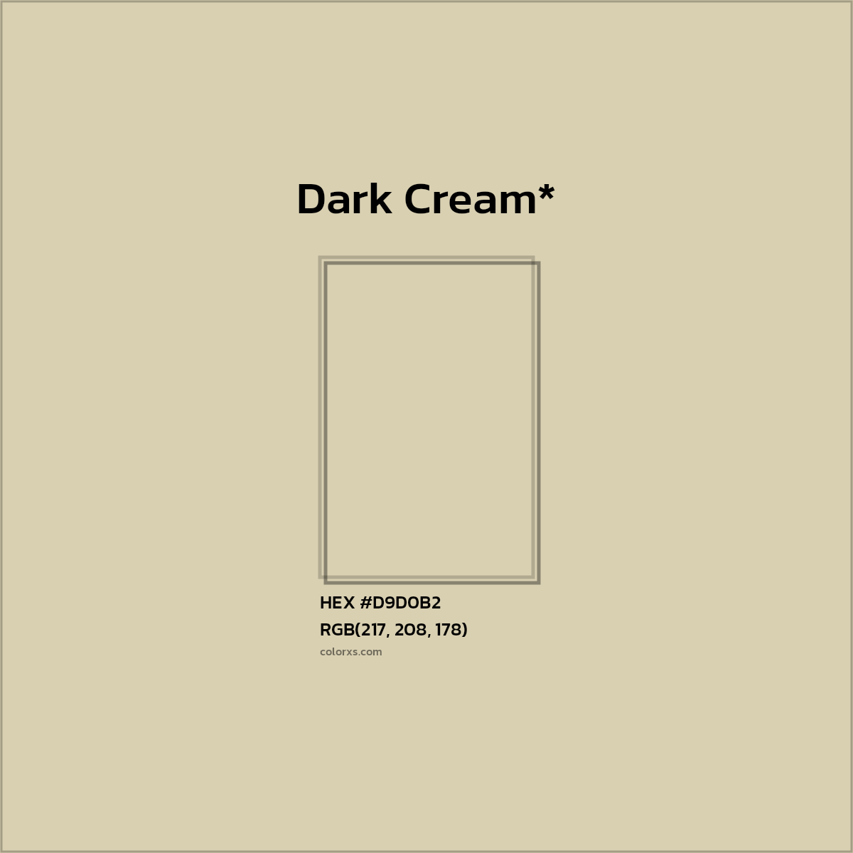 HEX #D9D0B2 Color Name, Color Code, Palettes, Similar Paints, Images