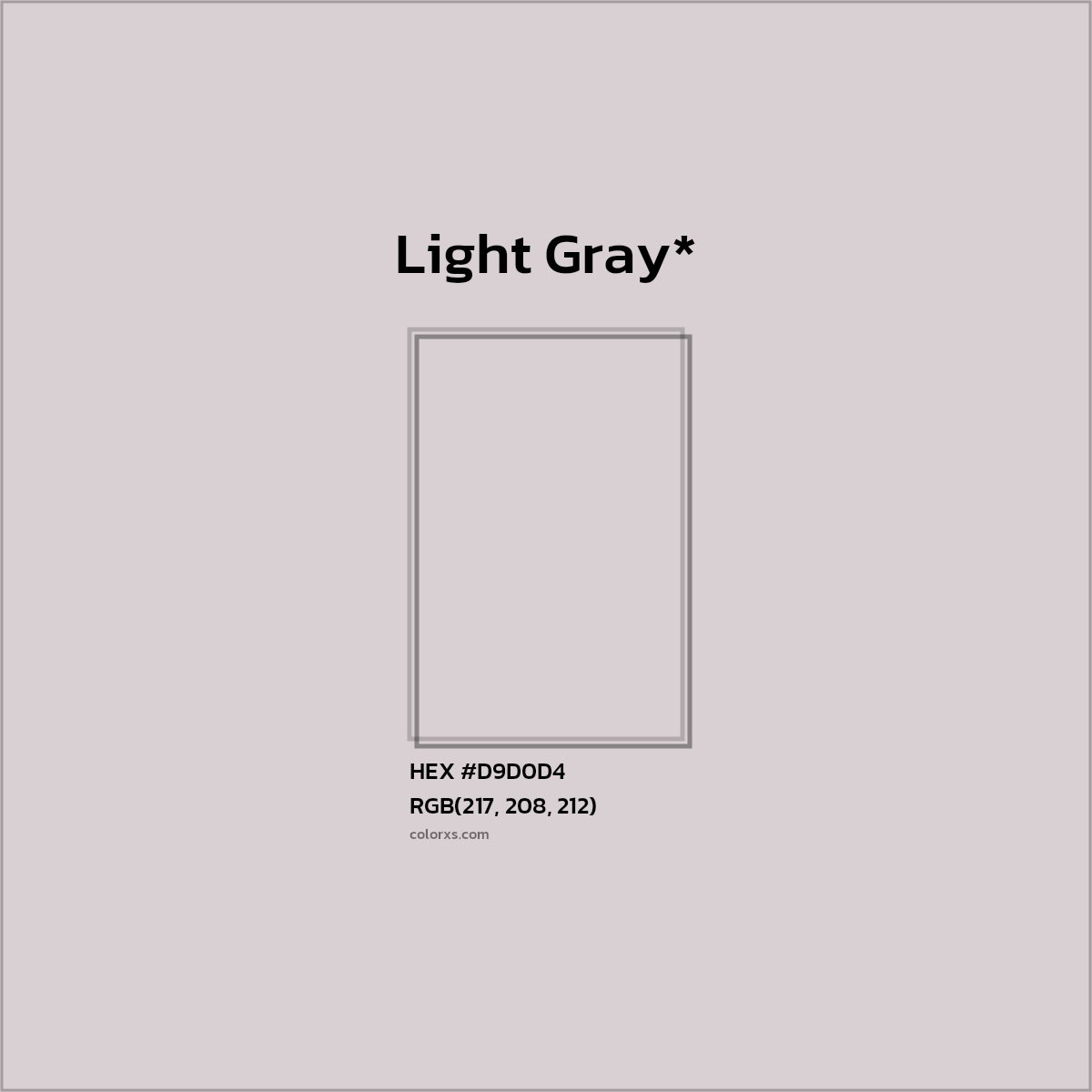 HEX #D9D0D4 Color Name, Color Code, Palettes, Similar Paints, Images