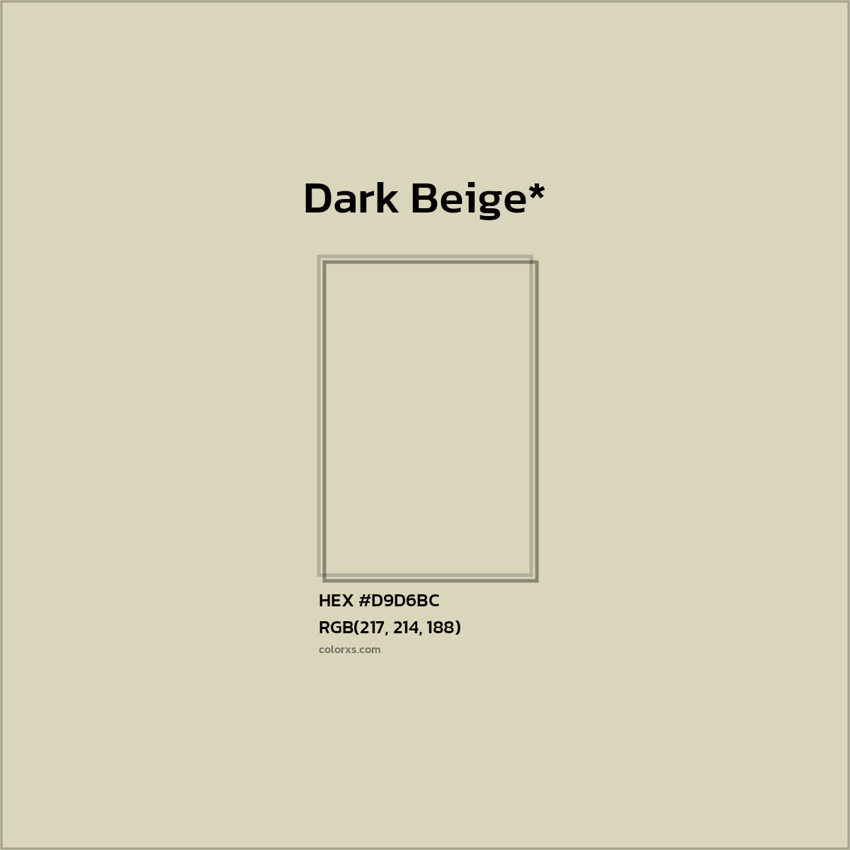 HEX #D9D6BC Color Name, Color Code, Palettes, Similar Paints, Images