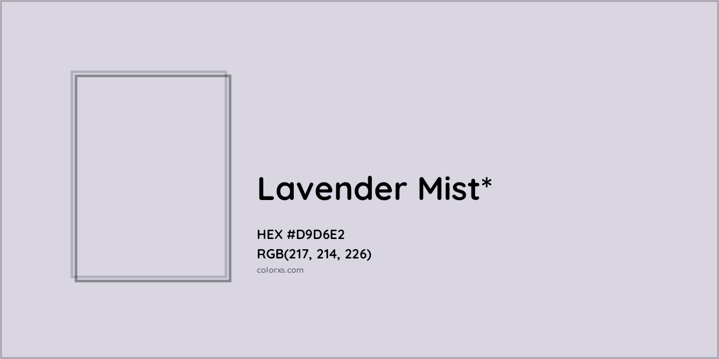 HEX #D9D6E2 Color Name, Color Code, Palettes, Similar Paints, Images