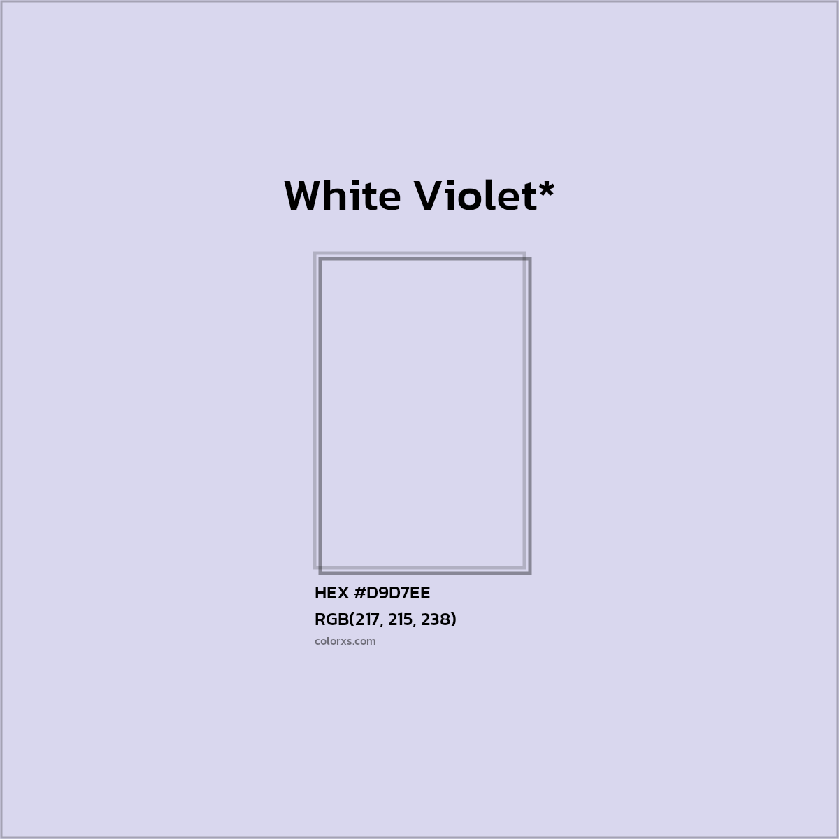 HEX #D9D7EE Color Name, Color Code, Palettes, Similar Paints, Images