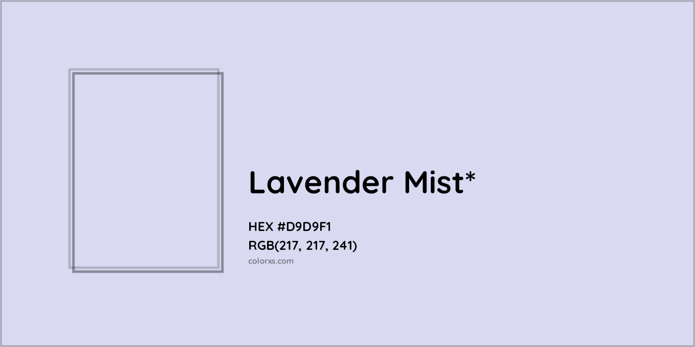 HEX #D9D9F1 Color Name, Color Code, Palettes, Similar Paints, Images