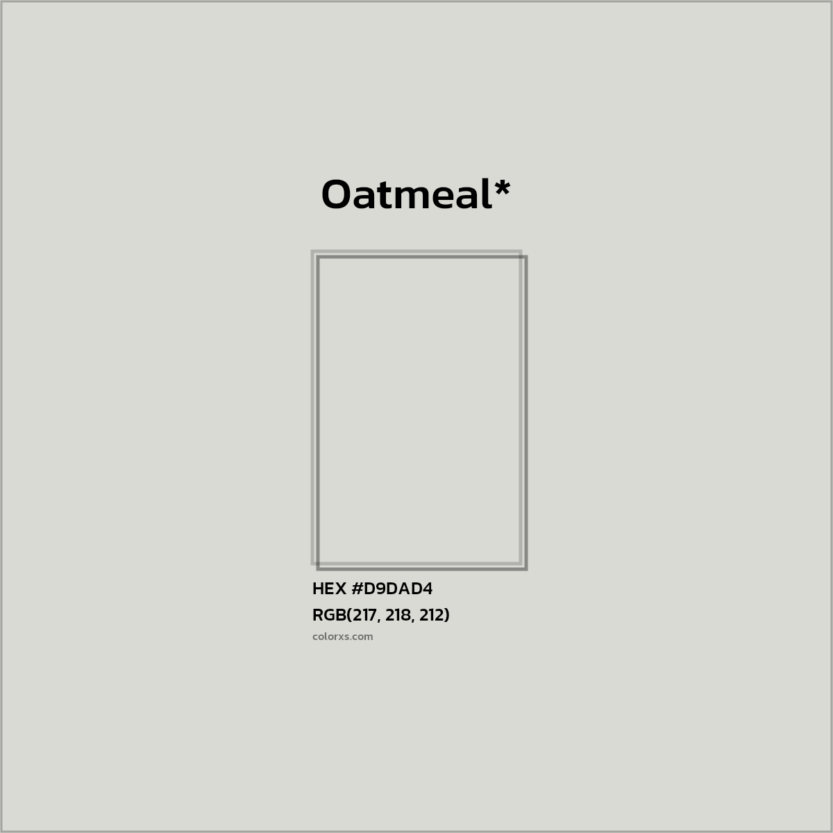 HEX #D9DAD4 Color Name, Color Code, Palettes, Similar Paints, Images