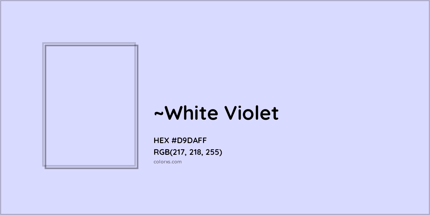 HEX #D9DAFF Color Name, Color Code, Palettes, Similar Paints, Images