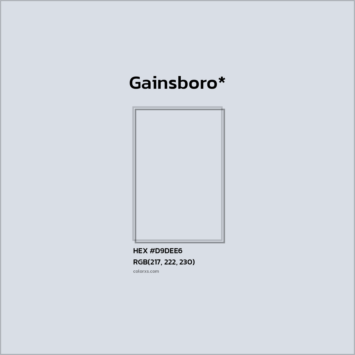 HEX #D9DEE6 Color Name, Color Code, Palettes, Similar Paints, Images