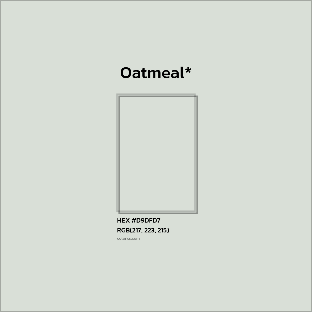 HEX #D9DFD7 Color Name, Color Code, Palettes, Similar Paints, Images