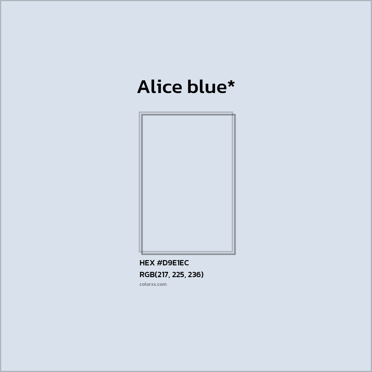 HEX #D9E1EC Color Name, Color Code, Palettes, Similar Paints, Images