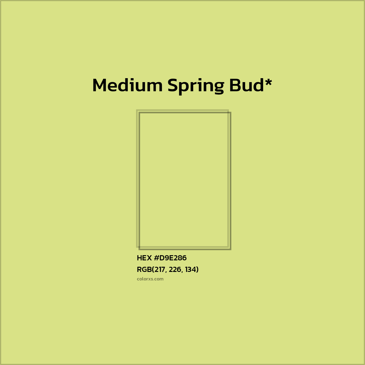 HEX #D9E286 Color Name, Color Code, Palettes, Similar Paints, Images