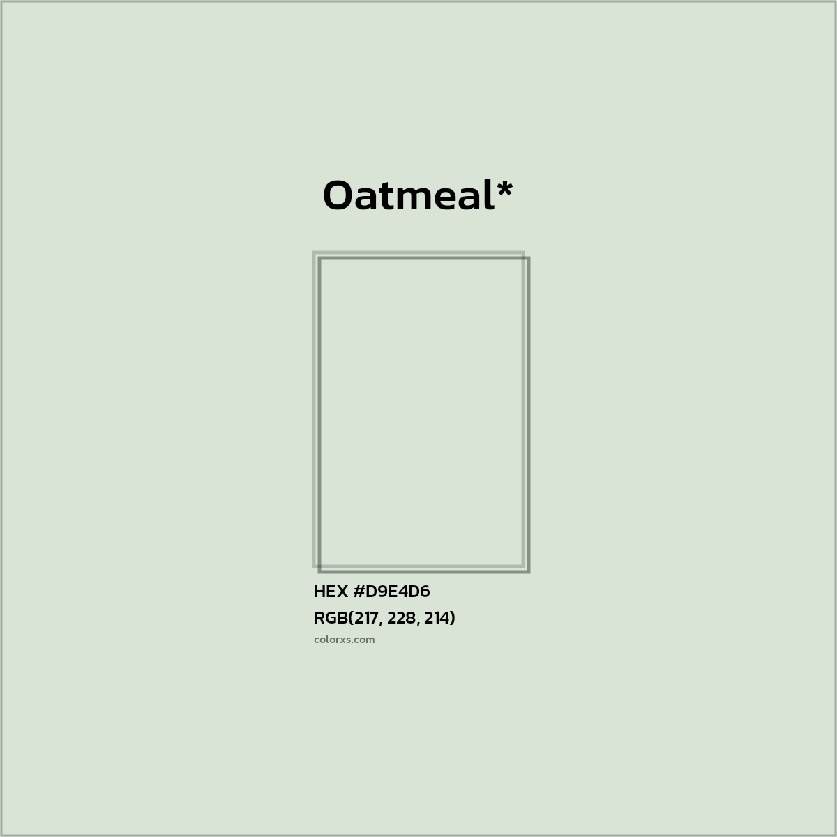 HEX #D9E4D6 Color Name, Color Code, Palettes, Similar Paints, Images