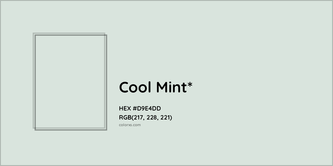 HEX #D9E4DD Color Name, Color Code, Palettes, Similar Paints, Images
