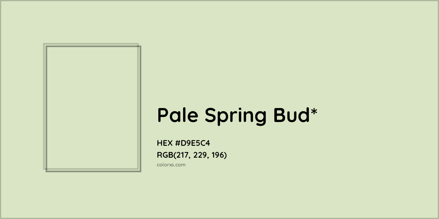 HEX #D9E5C4 Color Name, Color Code, Palettes, Similar Paints, Images