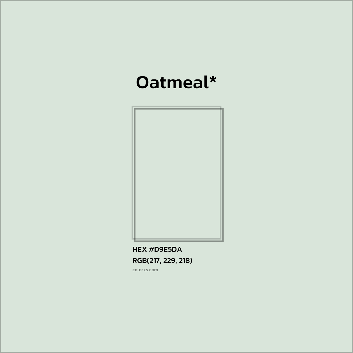 HEX #D9E5DA Color Name, Color Code, Palettes, Similar Paints, Images