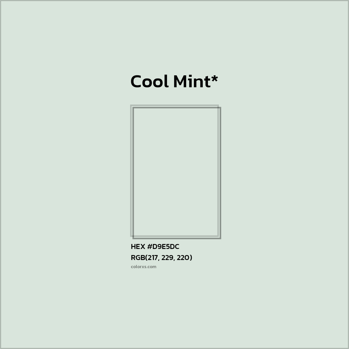 HEX #D9E5DC Color Name, Color Code, Palettes, Similar Paints, Images