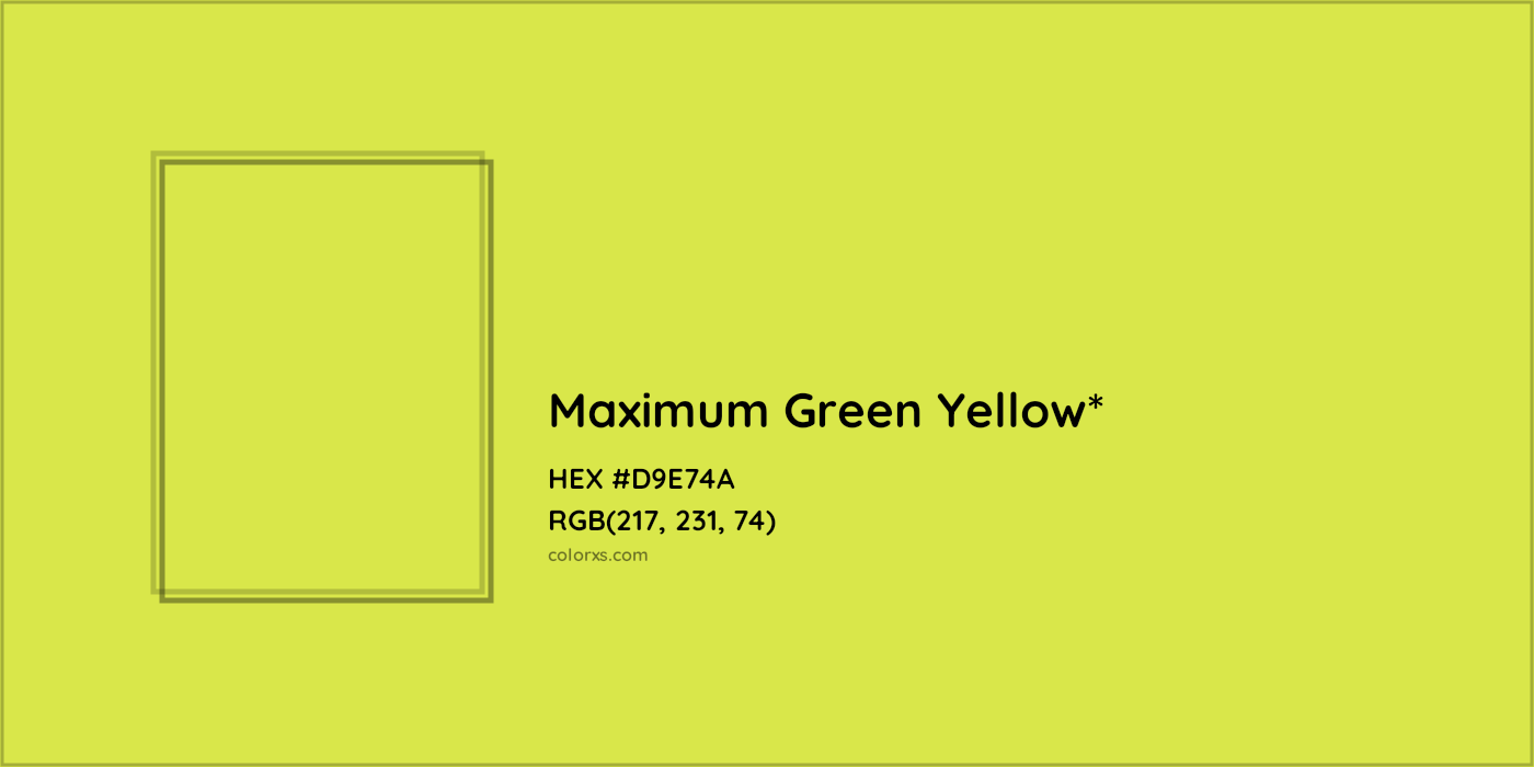 HEX #D9E74A Color Name, Color Code, Palettes, Similar Paints, Images