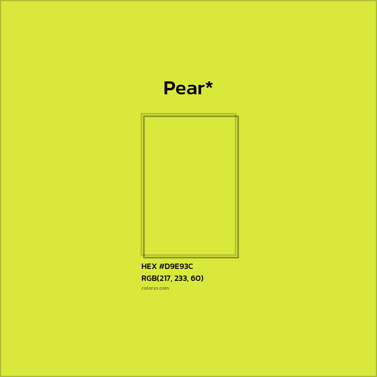 HEX #D9E93C Color Name, Color Code, Palettes, Similar Paints, Images