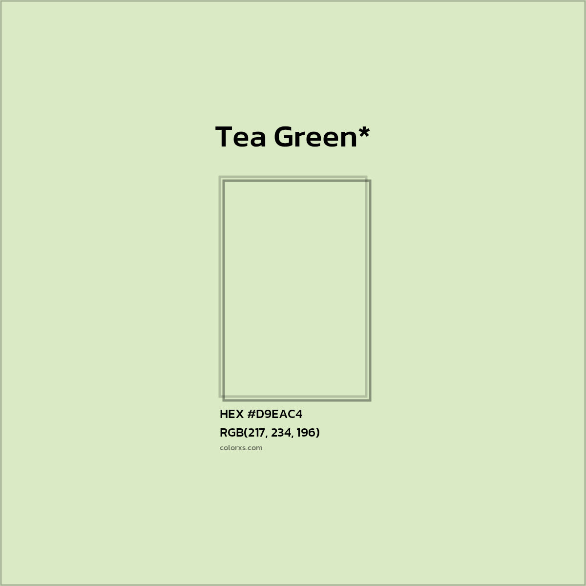 HEX #D9EAC4 Color Name, Color Code, Palettes, Similar Paints, Images